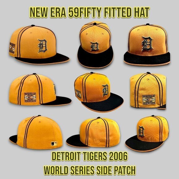New Era Detroit Tigers 59FIFTY Fitted Hat 2006 World Series Side Patch 7 1/4
